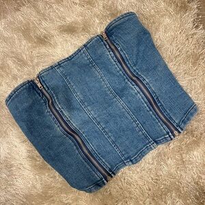 Windsor Blue Denim Crop Top
